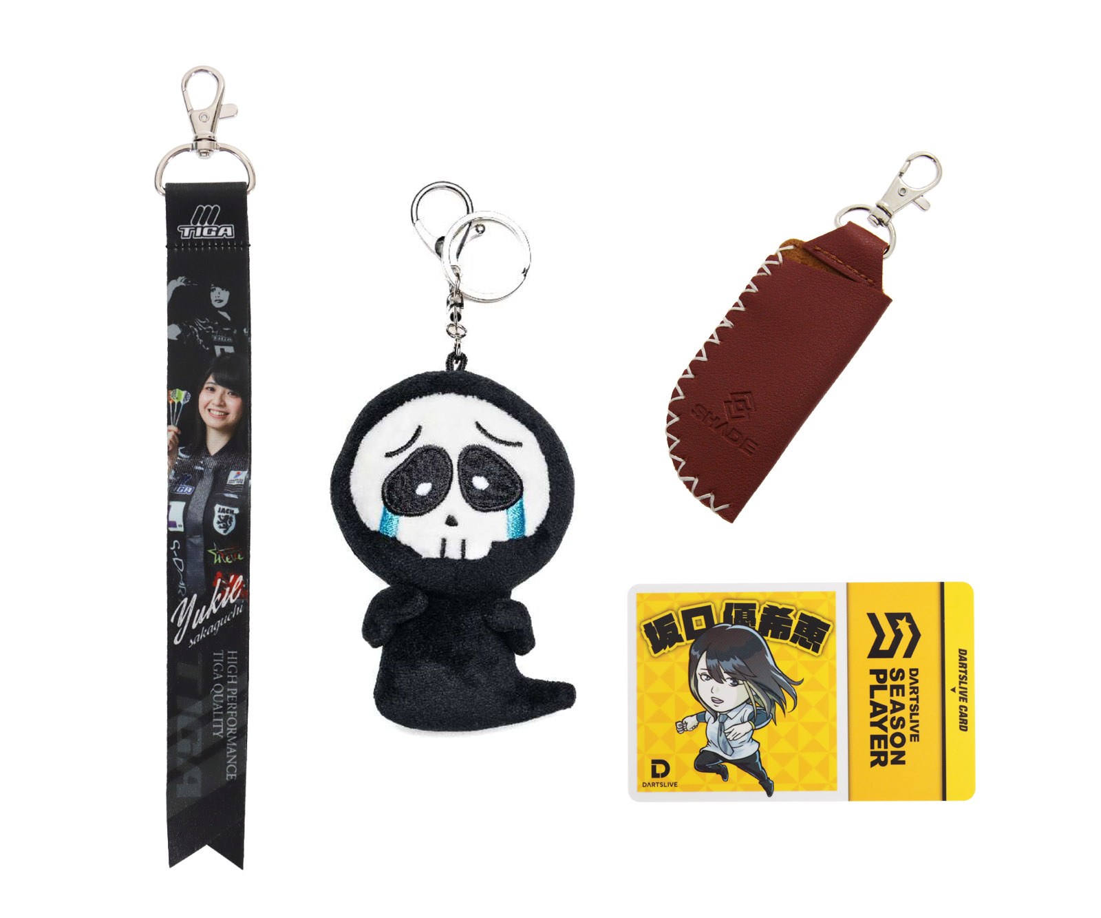 坂口優希恵選手 フライト アクリルスタンド ユニフォームキーホルダー ぬいぐるみ ダーツショップ エスダーツ